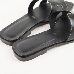 Hermes Oran Sandal Noir - Size 35
