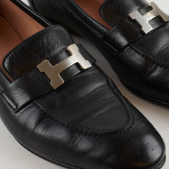 Hermes Paris Loafer Black Goatskin - Z Stamp