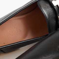 Hermes Paris Loafer Black Goatskin - Z Stamp