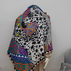 Hermes Carre Twill Apaloosa Des Steppes Silk