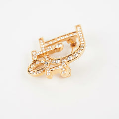 ITEM 5 - Christian Dior Logo Rhinestone Brooch Costume Jewellery