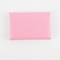 Hermes Calvi Light Pink Card Holder