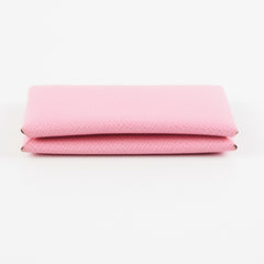 Hermes Calvi Light Pink Card Holder