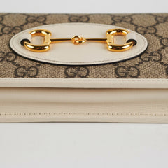 Gucci Horsebit 1955 White Wallet on Chain
