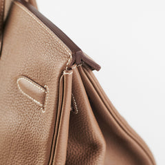 Hermes Etoupe Birkin 35 Togo - R Square Stamp 2014