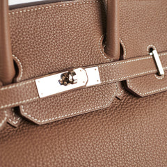 Hermes Etoupe Birkin 35 Togo - R Square Stamp 2014