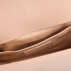 Chanel Medium Chevron Taupe Latte Caviar