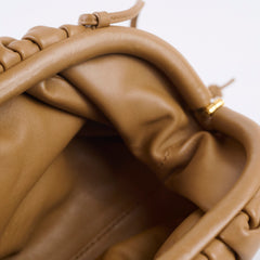 Bottega Veneta Mini Pouch Bag Tan Brown
