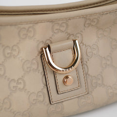 Gucci Ivory Guccissima D Ring Shoulder Bag