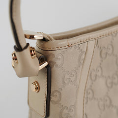 Gucci Ivory Guccissima D Ring Shoulder Bag