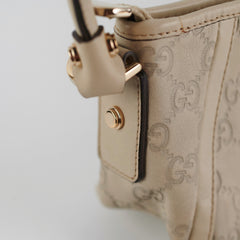 Gucci Ivory Guccissima D Ring Shoulder Bag