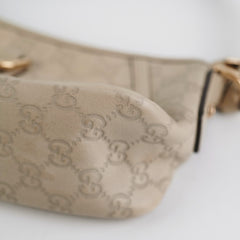 Gucci Ivory Guccissima D Ring Shoulder Bag