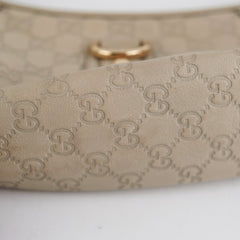 Gucci Ivory Guccissima D Ring Shoulder Bag