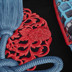 Hermes Carre Twill Silk 90x90 Blue/Red