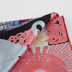 Hermes Carre Twill Silk 90x90 Blue/Red