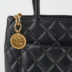 Chanel Madelion Black Caviar Tote