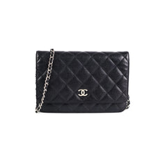 Chanel Caviar Wallet on Chain WOC Black