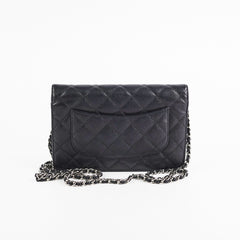 Chanel Caviar Wallet on Chain WOC Black