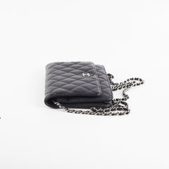 Chanel Caviar Wallet on Chain WOC Black