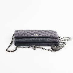 Chanel Caviar Wallet on Chain WOC Black