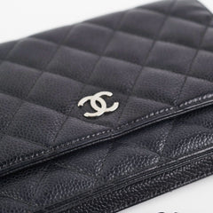 Chanel Caviar Wallet on Chain WOC Black