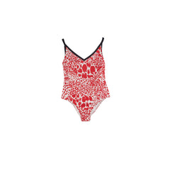 Louis Vuitton One Piece Swim Suit Red/White 38