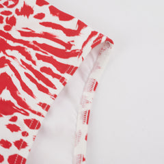 Louis Vuitton One Piece Swim Suit Red/White 38