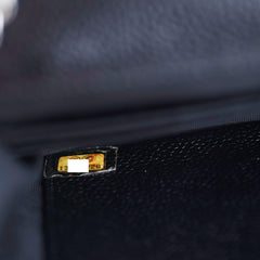 Chanel Caviar Wallet on Chain WOC Black