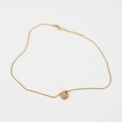 Chrisitan Dior Gold Logo Necklace Costume Jewellery