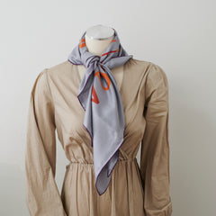 Hermes Silk Scarf Grey