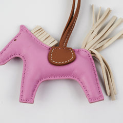 Hermes Pink Rodeo PM mauve sylvestre / craie / chai