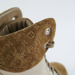 Louis Vuitton Batignolles Wedge Canvas Sneakers 36.5 Beige