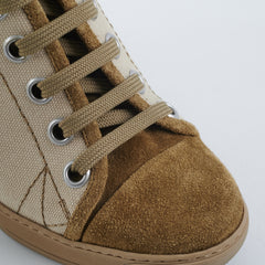 Louis Vuitton Batignolles Wedge Canvas Sneakers 36.5 Beige