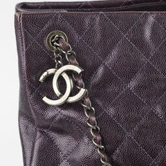 Chanel Dark Purple Caviar Shoulder Bag