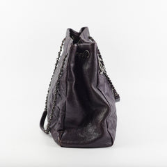 Chanel Dark Purple Caviar Shoulder Bag