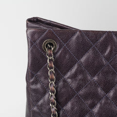 Chanel Dark Purple Caviar Shoulder Bag