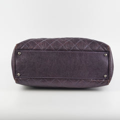 Chanel Dark Purple Caviar Shoulder Bag