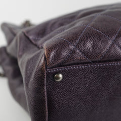 Chanel Dark Purple Caviar Shoulder Bag