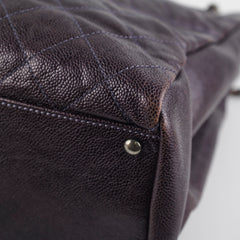 Chanel Dark Purple Caviar Shoulder Bag
