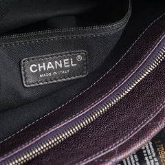 Chanel Dark Purple Caviar Shoulder Bag