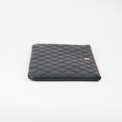 Chanel Large Black Caviar O Case
