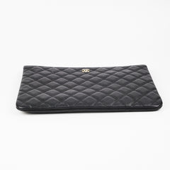 Chanel Large Black Caviar O Case