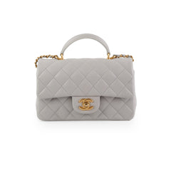ITEM 28 - Chanel Mini Rectangular Grey Top Handle