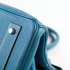 Hermes JPG Shoulder Birkin Blue Jean PHW - I Square Stamp