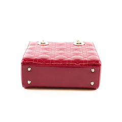 Dior Lady Dior Small Red Patent