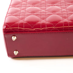 Dior Lady Dior Small Red Patent