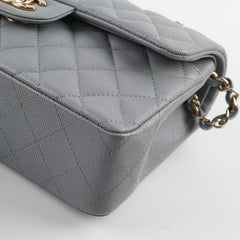 Chanel Classic Small Caviar Flap Grey 29 Series