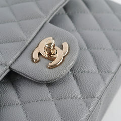 Chanel Classic Small Caviar Flap Grey 29 Series