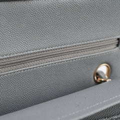 Chanel Classic Small Caviar Flap Grey 29 Series