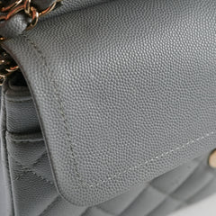 Chanel Classic Small Caviar Flap Grey 29 Series